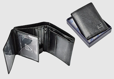  mały portfel skórzany unisex TSPF 39 <br/>  wymiary 8,5 x 10,5cm